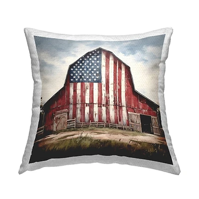 Stupell Industries Americana Barn View Outdoor Printed Pillow