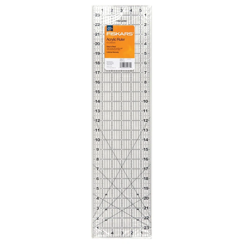 Fiskars® Acrylic Ruler, 6" x 24"
