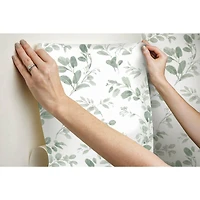 RoomMates Green Dancing Leaves Peel & Stick Wallpaper
