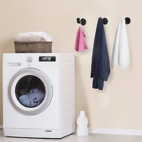 NEX™ 7-Piece Black Wall-Mounted Toilet Paper Roll Holder Set