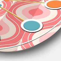 Designart 'Retro Drop Design I Mid-Century Modern Wall Clock