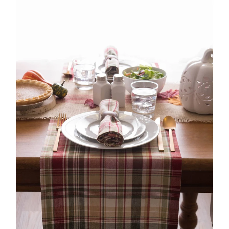 DII® 108" Give Thanks Plaid Table Runner