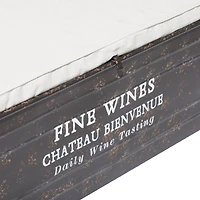 Brown Industrial Metal Storage Bench, 17" x 48"