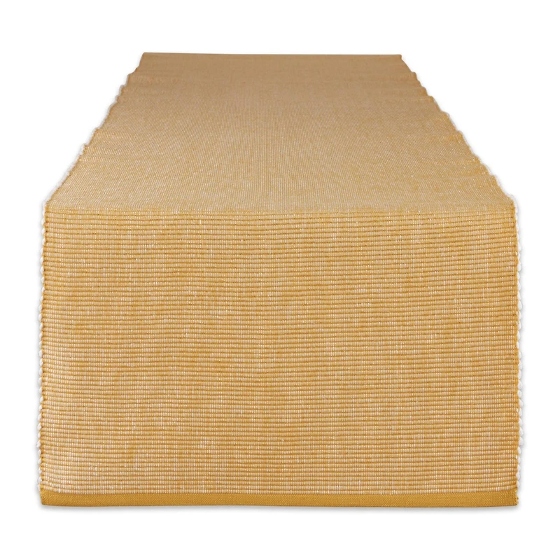 DII® 108" Honey Gold & White 2-Tone Ribbed Table Runner