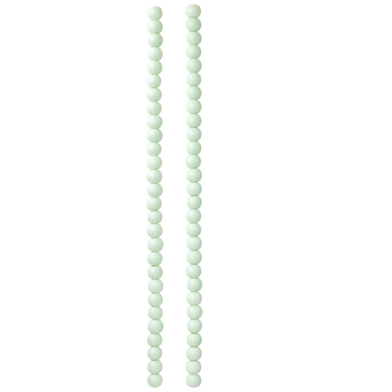 Mint Glass Round Beads, 6mm by Bead Landing™