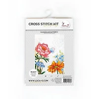 Luca-s Flowers And Butterfly Counted Cross Stitch Kit