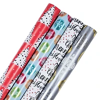 JAM Paper Shimmering Christmas Gift Wrap Set