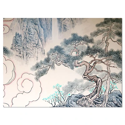 Designart - Chinese Blue Tree Art