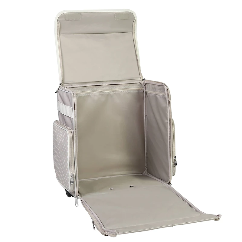 Everything Mary Tan Dot Rolling Scrapbooking Case