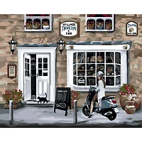 Crafting Spark Girl Near the Inn Painting by Numbers Kit