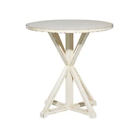 31" White Wood Farmhouse Accent Table