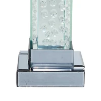 11" Clear Mirror Glam Candlestick Holder