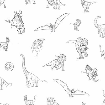 RoomMates Black Jurassic World Dinosaurs Peel & Stick Wallpaper