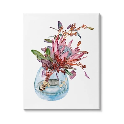 Stupell Industries Blooming Protea Floral Bouquet Watercolor Flower Still Life Canvas Wall Art