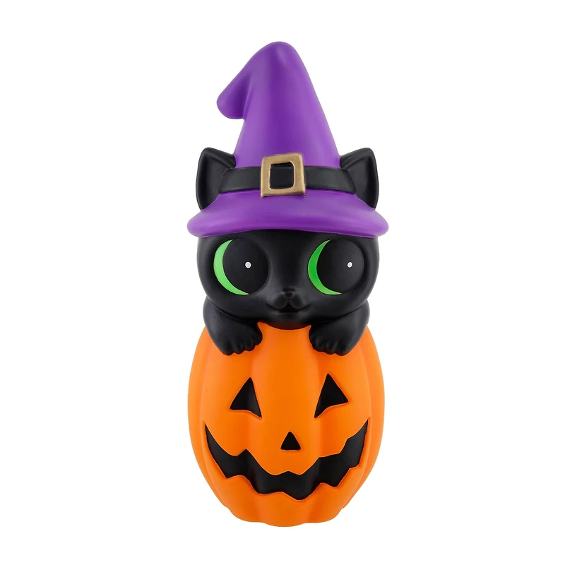 24" LED Lighted Cat & Pumpkin Blow Mold by Ashland®