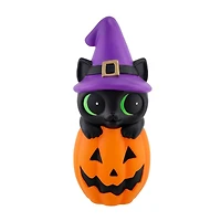 24" LED Lighted Cat & Pumpkin Blow Mold by Ashland®