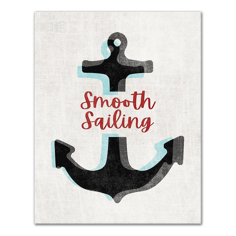 Smooth Sailing Anchor Canvas Wall Art