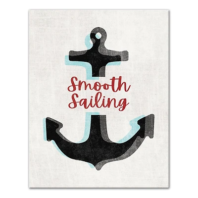 Smooth Sailing Anchor Canvas Wall Art