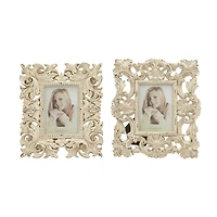 2 Pack White Polystone Traditional 9" x 11" Frames