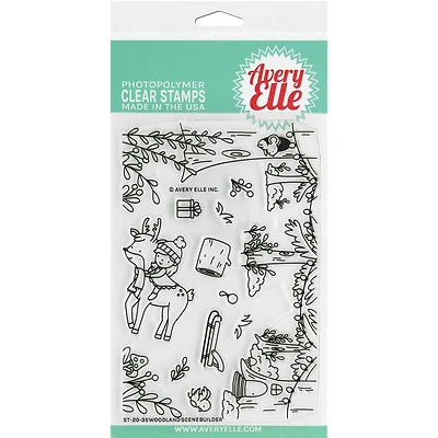 Avery Elle Woodland Scene Builder Clear Stamps