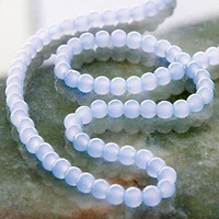 12 Pack: Light Sapphire Round Glass Beads, 4mm by Bead Landing™
