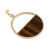 Tiger's Eye Half Circle Pendant by Bead Landing™