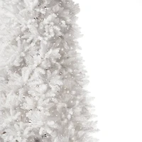 13ft. Pre-Lit Slim White Artificial Christmas Tree, Warm White LED Lights
