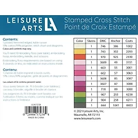 Leisure Arts® Tulips & Poppies Table Runner Stamped Cross Stitch Kit