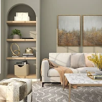 7" Gold Aluminum Brushed Vase with Hammered Top