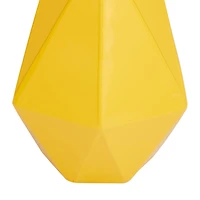 CosmoLiving by Cosmopolitan Yellow Iron Contemporary Vase, 12" x 10"