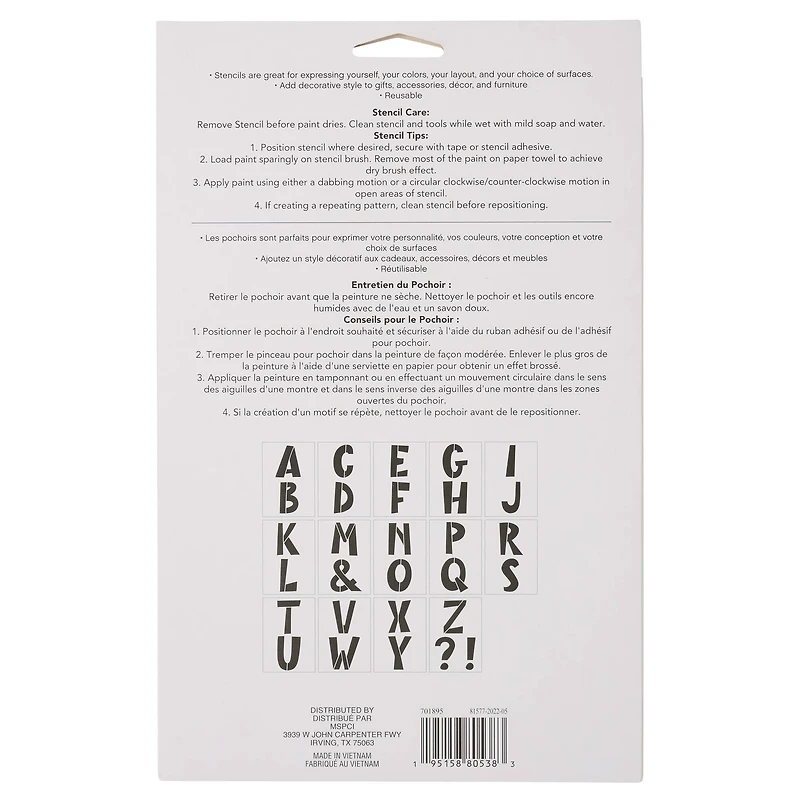 6 Pack: 4" Modern Alphabet Stencils by Craft Smart®