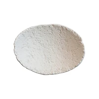 Hello Honey® 10" Matte White Decorative Textured Aluminum Bowl with Raw Edge