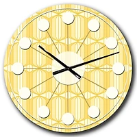 Designart 'Retro Ornamental Design Iii Mid-Century Modern Wall Clock