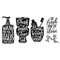 RoomMates Wash Your Hands Soap Quotes Peel & Stick Decals