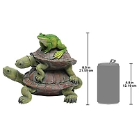 Design Toscano 8.5" In Good Company Frog Turtles Statue
