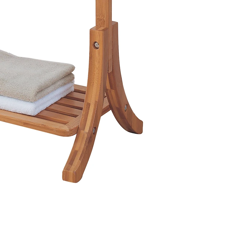 Organize It All Freestanding Bamboo Towel Rack