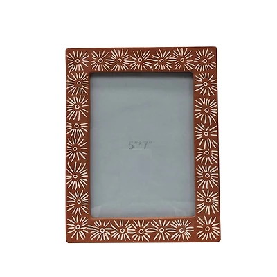 5" x 7" Terra Cotta Flowers Tabletop Frame, Treasured Finds by Ashland®