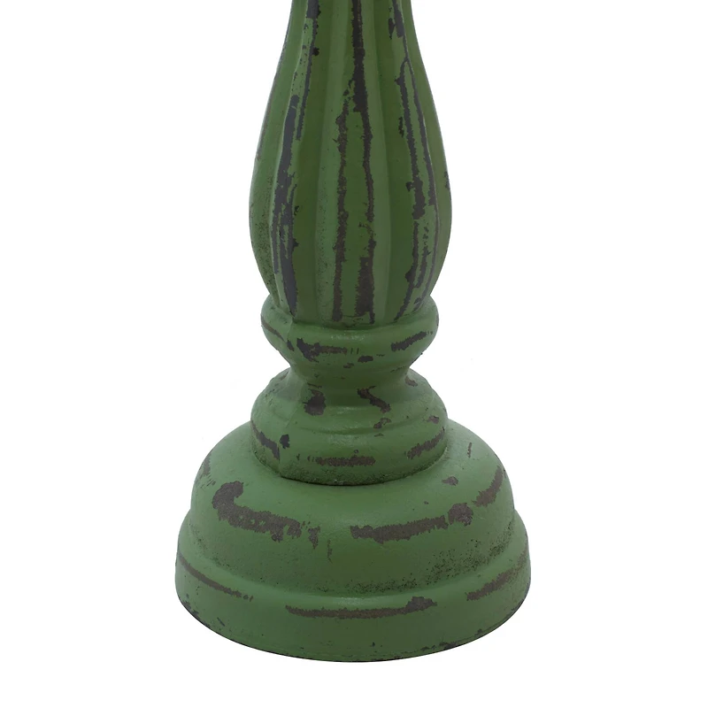 Green Wood Traditional Candle Holder Set, 3ct.