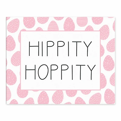 Hippity Hoppity Easter Egg Pattern Tabletop Canvas