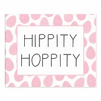 Hippity Hoppity Easter Egg Pattern Tabletop Canvas