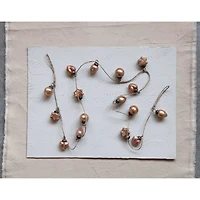 Hello Honey® 6ft. Pink & Gold Marbled Mercury Glass Ornament Garland