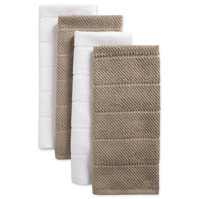 DII® Assorted Stone Basic Chef Terry Dishtowel (Set of 4)