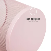 Mind Reader Garbage Round Metal Mesh Waste Basket Recycling Bin