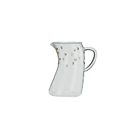 Hello Honey 42oz. Artisanal Borosilicate Glass Pitcher with Raised Dots