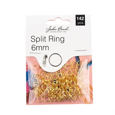 John Bead Must Have Findings 6mm Split Rings
