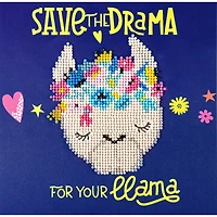 Diamond Art Beginner Flower Llama Kit