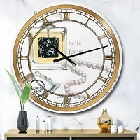 Designart 'Perfume Glam Bathroom I Glam Wall Clock