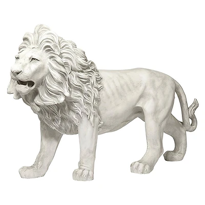 Design Toscano 25" Regal Lion Sentinel of Grisham Manor Statue with Right Foot Forward