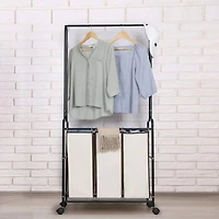 Brown Heavy Duty Laundry Sorters Cart