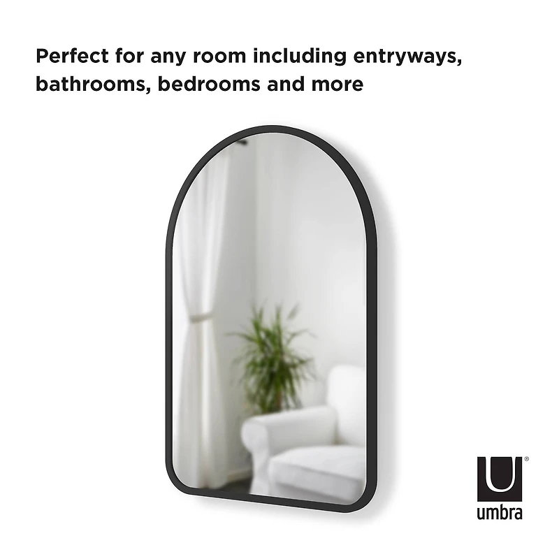 Umbra 36" Black Hubba Arched Mirror 